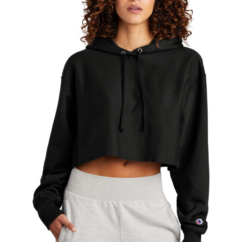 Premium Cropped Cut Off Hooded Sweatshirt Thumbnail